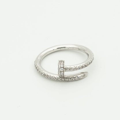 [⭐Shinejoy]JUSTE RING 1,8 MM SILBER DIAMANTEN
