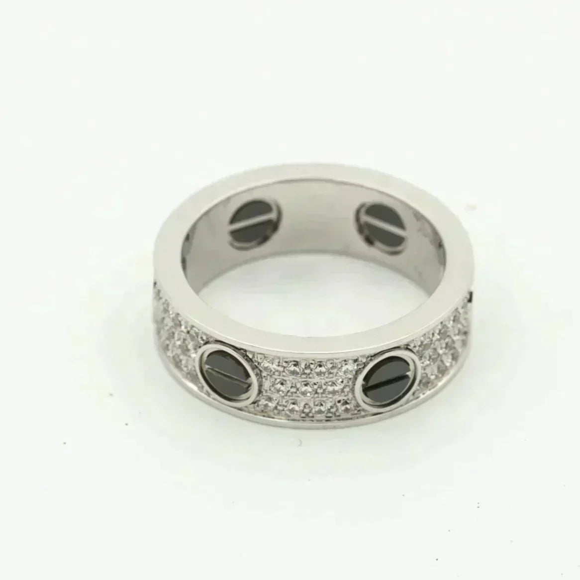[⭐Shinejoy] ラブリング 5.5MM ダイヤモンド パヴェ セラミック