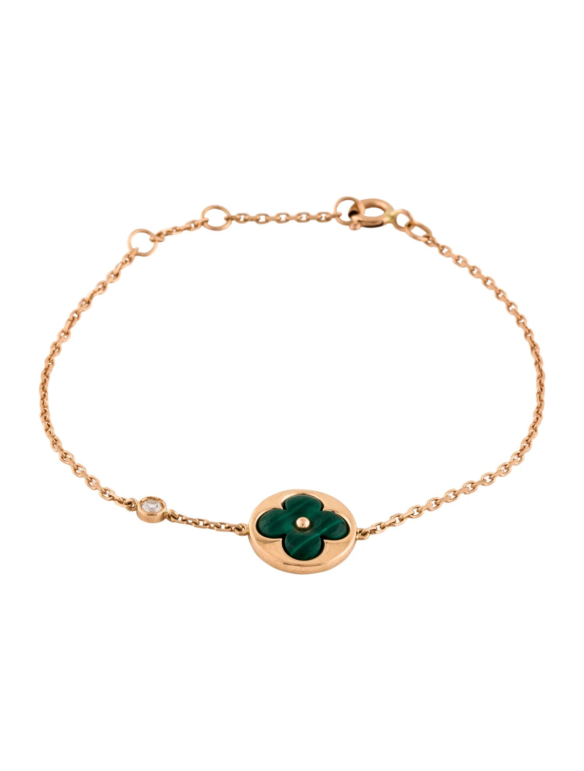 [⭐Shinejoy]SUN MALACHITE 1 ダイヤモンド ピンクゴールドブレスレット