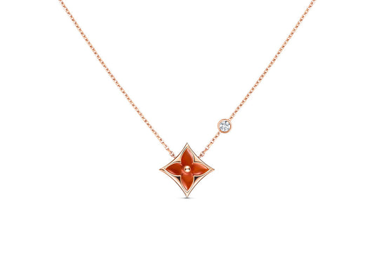 [⭐Shinejoy]STAR NECKLACE PINK GOLD 1 DIAMOND