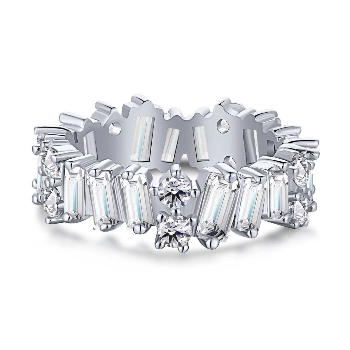 [Shinejoy Jewelry]華奢なマルチシェイプテニスリング