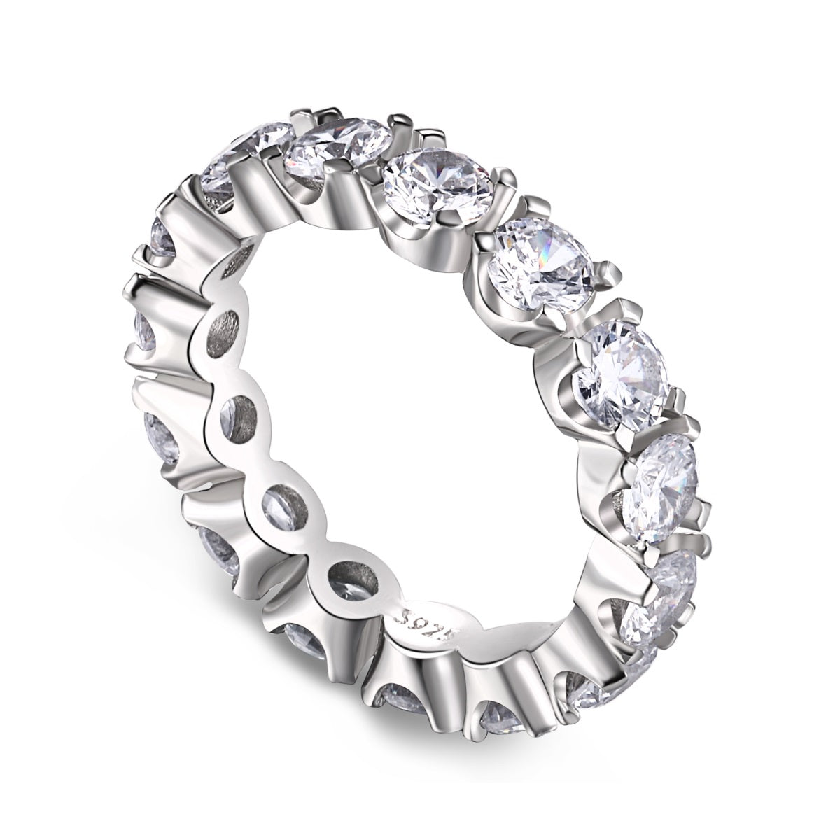 [Shinejoy Jewelry]エタニティ ラウンドカット テニスリング