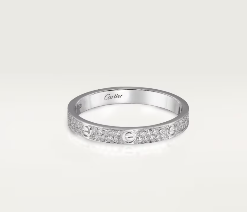 [⭐Shinejoy]LOVE RING 幅2.6mm フルダイヤモンドリング シルバー