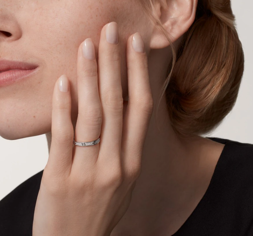 [⭐Shinejoy]LOVE RING 幅2.6mm フルダイヤモンドリング シルバー