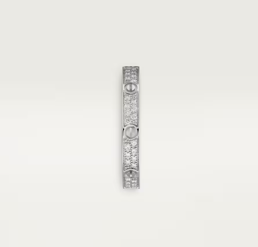 [⭐Shinejoy]LOVE RING 幅2.6mm フルダイヤモンドリング シルバー