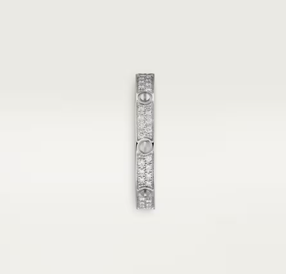[⭐Shinejoy]LOVE RING 幅2.6mm フルダイヤモンドリング シルバー
