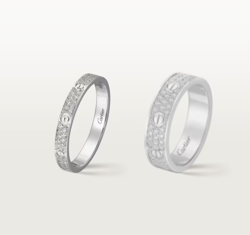 [⭐Shinejoy]LOVE RING 幅2.6mm フルダイヤモンドリング シルバー