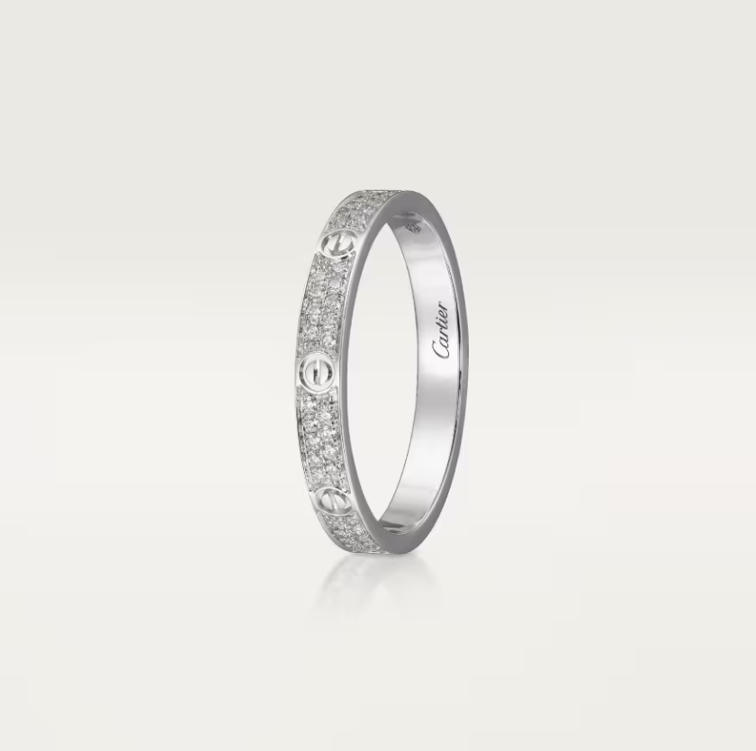 [⭐Shinejoy]LOVE RING 幅2.6mm フルダイヤモンドリング シルバー