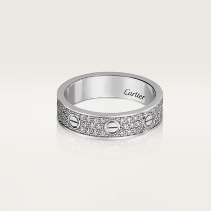 [⭐Shinejoy]LOVE RING 4 mm breiter Voll-Diamantring Silber