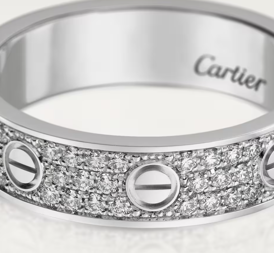 [⭐Shinejoy]LOVE RING 4 mm breiter Voll-Diamantring Silber