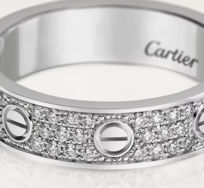 [⭐Shinejoy]LOVE RING 4 mm breiter Voll-Diamantring Silber