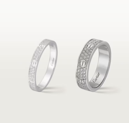 [⭐Shinejoy]LOVE RING 4 mm breiter Voll-Diamantring Silber
