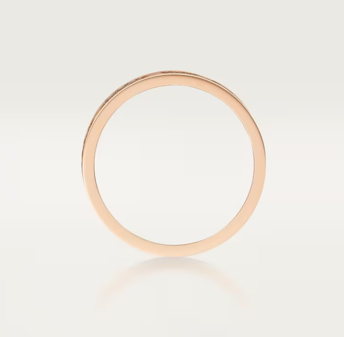 [⭐Shinejoy]LOVE RING 4mm幅 フルダイヤモンドリング ローズゴールド