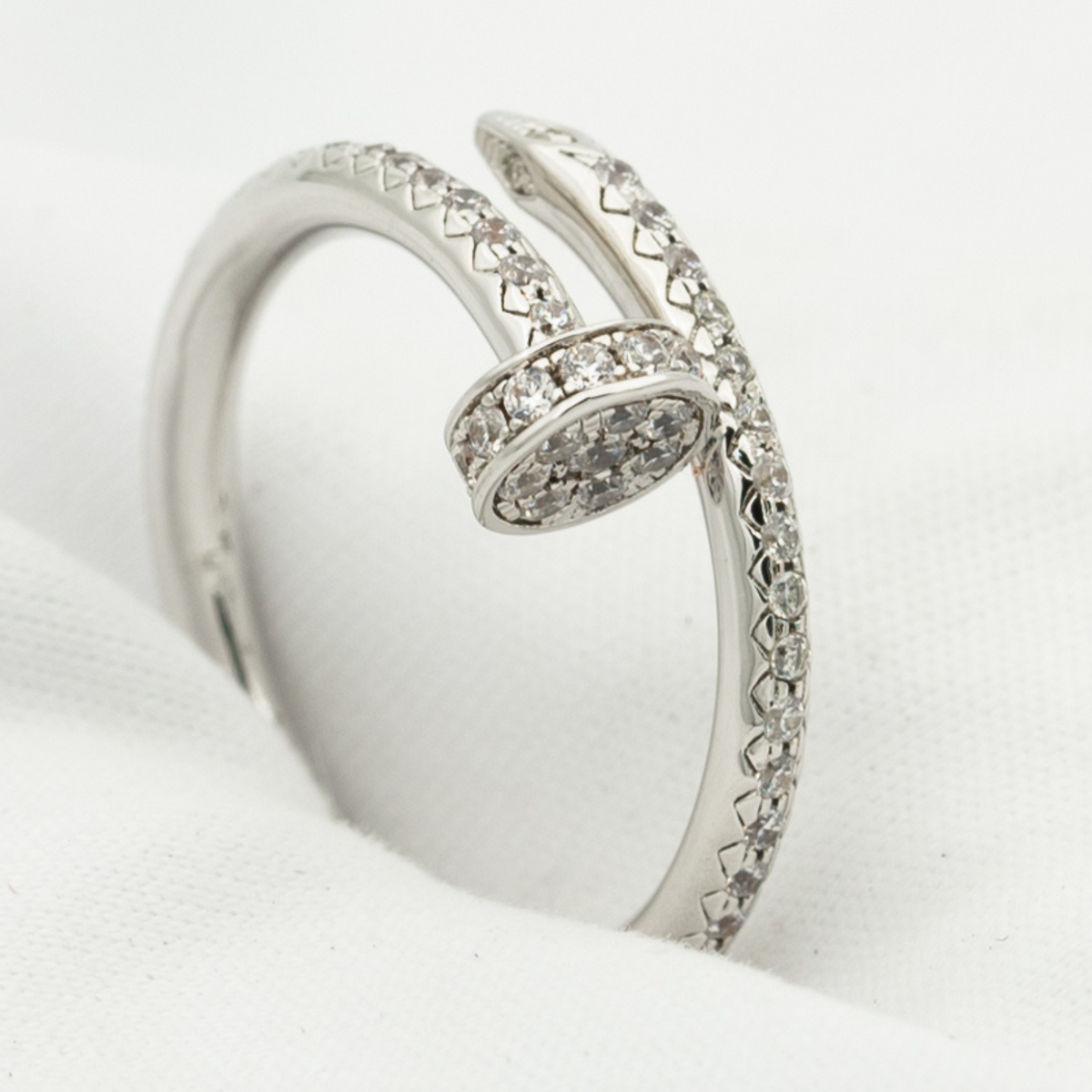 [⭐Shinejoy]JUSTE RING 1,8 MM SILBER DIAMANTEN