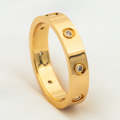 [⭐Shinejoy]LOVE リング 3.6MM 8ダイヤモンド