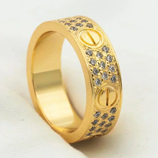 [⭐Shinejoy]LOVE リング 5.5MM ダイヤモンド パヴェ