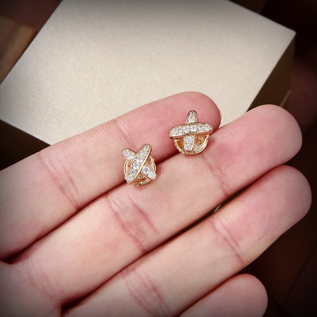 [⭐Shinejoy]ゴールドダイヤモンドピアス