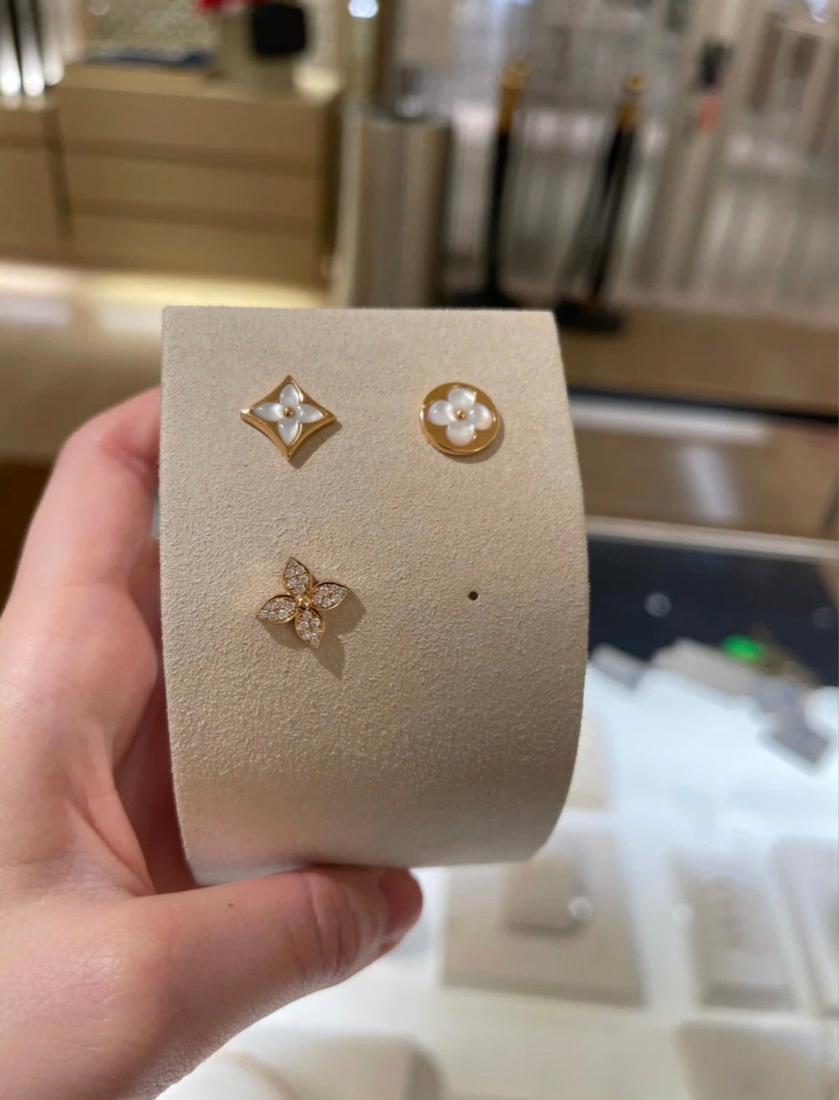 [⭐Shinejoy]スターブロッサム スタッドピアス ピンクゴールド ダイヤモンド