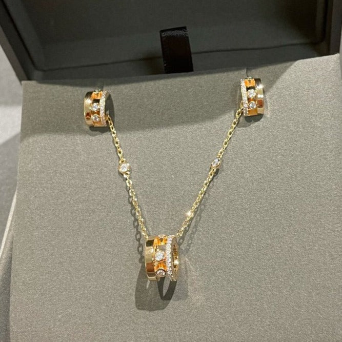 [⭐Shinejoy]CHAIN MOVE ROMANE PEDAND NECKLACE