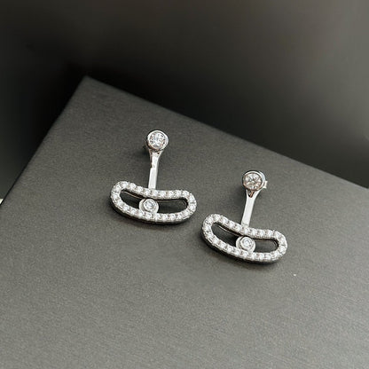 [⭐Shinejoy]ムーヴ ウノ シルバー ダイヤモンド ピアス
