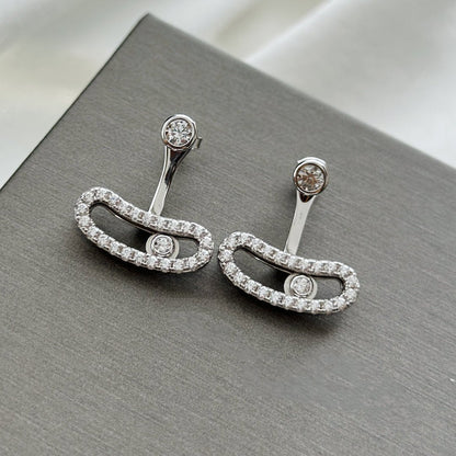 [⭐Shinejoy]ムーヴ ウノ シルバー ダイヤモンド ピアス