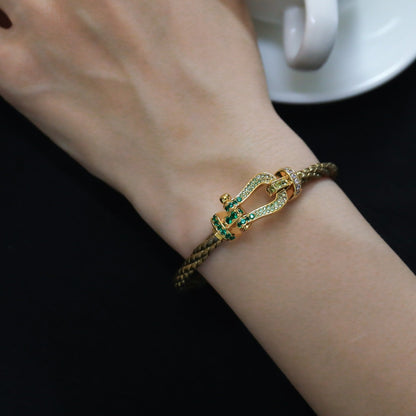 [⭐Shinejoy]FORCE 10 GOLD GRÜNER DIAMANT PAVÉ