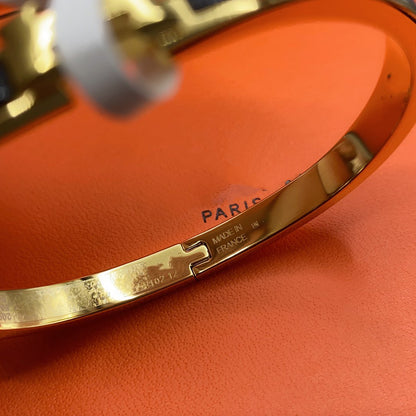 [⭐Shinejoy]CLASSIC HM CLIC BLACK 8MM ENAMEL BRACELET