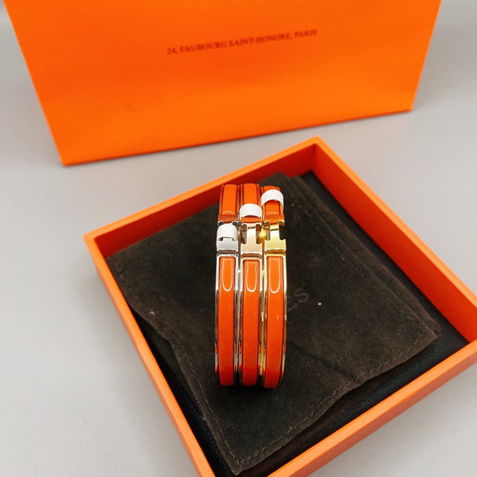 [⭐Shinejoy]クラシック HM クリック レッド 8MM エナメル ブレスレット