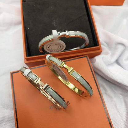 [⭐Shinejoy]クラシック HM クリック グリーン 8MM エナメルブレスレット