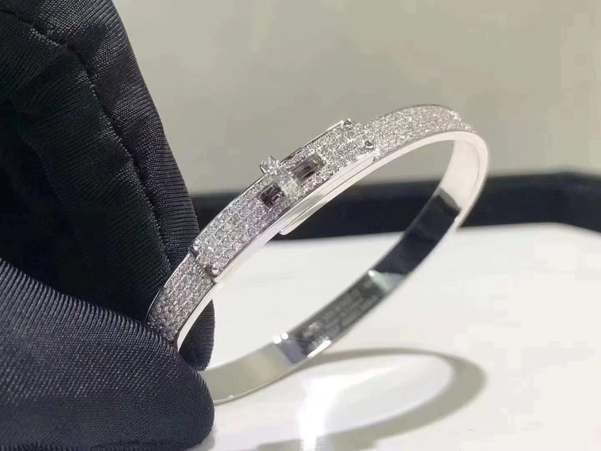[⭐Shinejoy]HM ケリー ブレスレット シルバー＆フルパヴェダイヤモンド