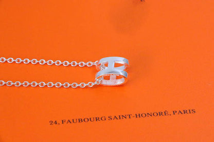 [⭐Shinejoy]HM NECKLACE H LETTER OVAL SERIES