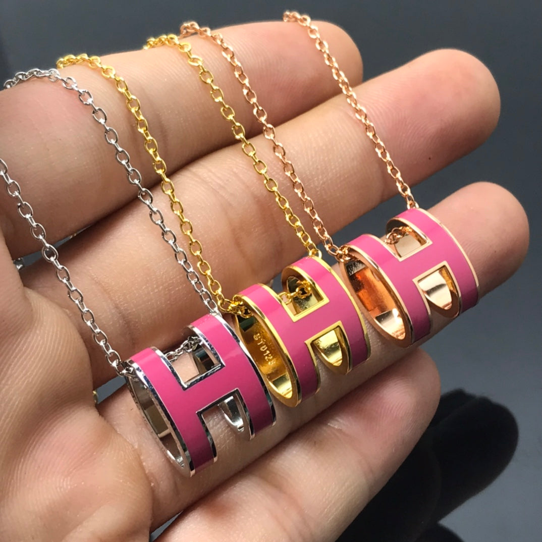 [⭐Shinejoy]Hネックレス ピンク