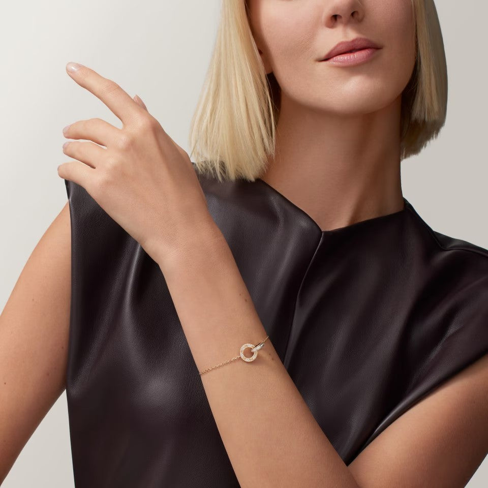 [⭐Shinejoy]LOVE DOPPELRING-ARMBAND MIT VOLLBESATZ