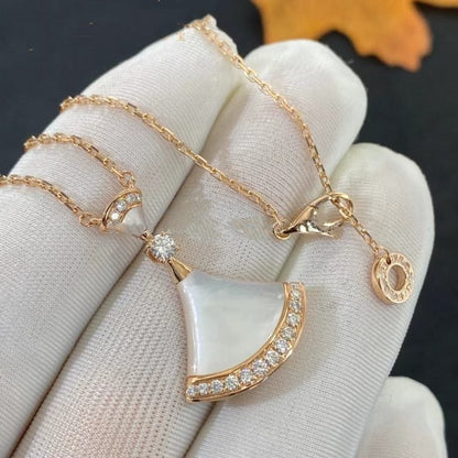 [⭐Shinejoy]DREAM HALSKETTE PERLMUTT ROSÉGOLD DIAMANT