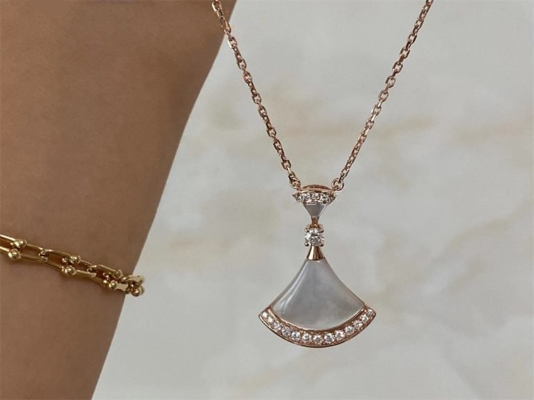 [⭐Shinejoy]DREAM HALSKETTE PERLMUTT ROSÉGOLD DIAMANT