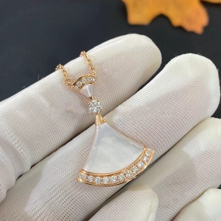 [⭐Shinejoy]DREAM HALSKETTE PERLMUTT ROSÉGOLD DIAMANT