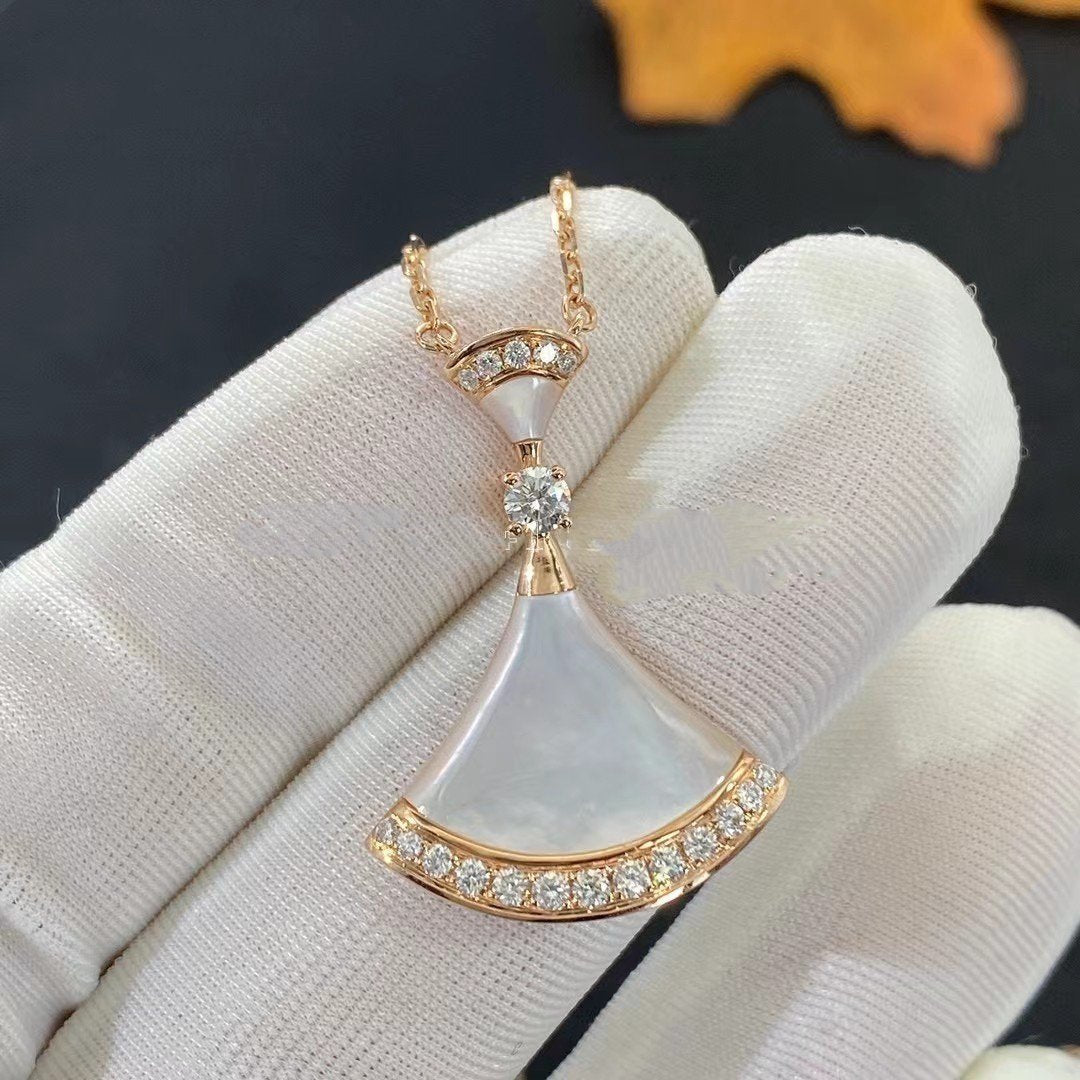 [⭐Shinejoy]DREAM HALSKETTE PERLMUTT ROSÉGOLD DIAMANT