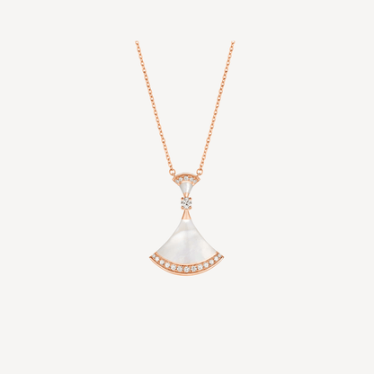 [⭐Shinejoy]DREAM HALSKETTE PERLMUTT ROSÉGOLD DIAMANT