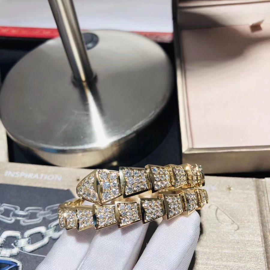 [⭐Shinejoy]SERPENTI ブレスレット 8MM ゴールド ダイヤモンド