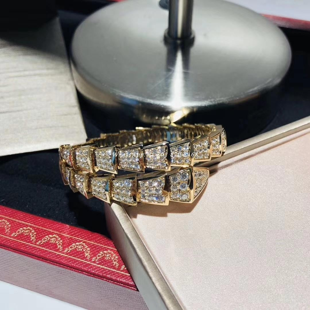 [⭐Shinejoy]SERPENTI ブレスレット 8MM ゴールド ダイヤモンド