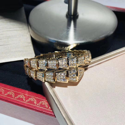[⭐Shinejoy]SERPENTI ブレスレット 8MM ゴールド ダイヤモンド