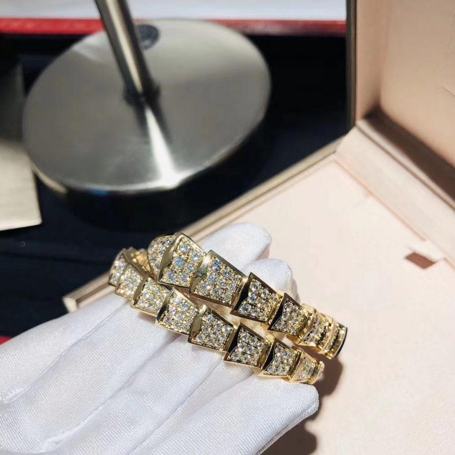 [⭐Shinejoy]SERPENTI ブレスレット 8MM ゴールド ダイヤモンド