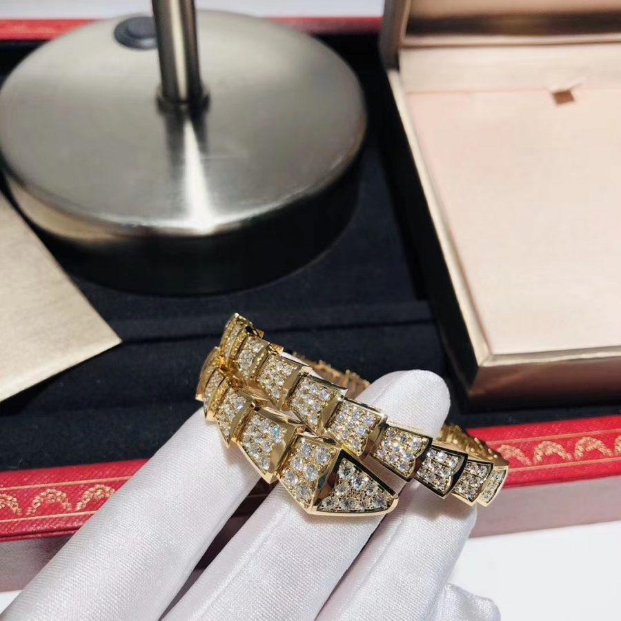 [⭐Shinejoy]SERPENTI ブレスレット 8MM ゴールド ダイヤモンド