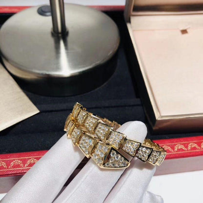 [⭐Shinejoy]SERPENTI ブレスレット 8MM ゴールド ダイヤモンド