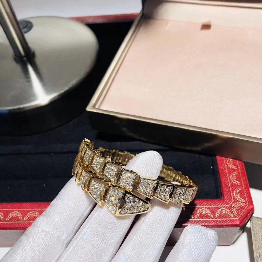 [⭐Shinejoy]SERPENTI ブレスレット 8MM ゴールド ダイヤモンド