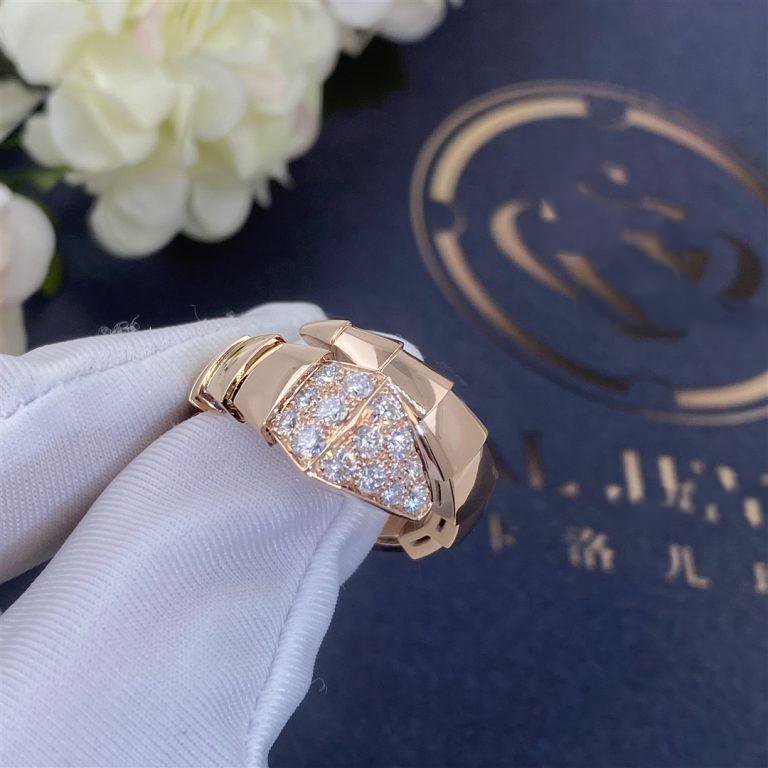 [⭐Shinejoy]SERPENTI RING ROSÉGOLD DIAMANT