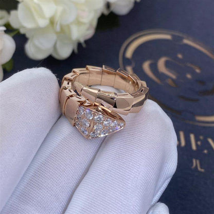 [⭐Shinejoy]SERPENTI RING ROSÉGOLD DIAMANT