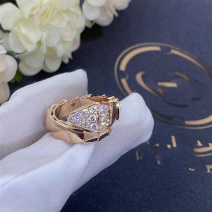 [⭐Shinejoy]SERPENTI RING ROSÉGOLD DIAMANT