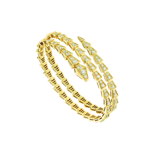 [⭐Shinejoy]SERPENTI ARMBAND GOLD DIAMANT DOPPELREIHIG