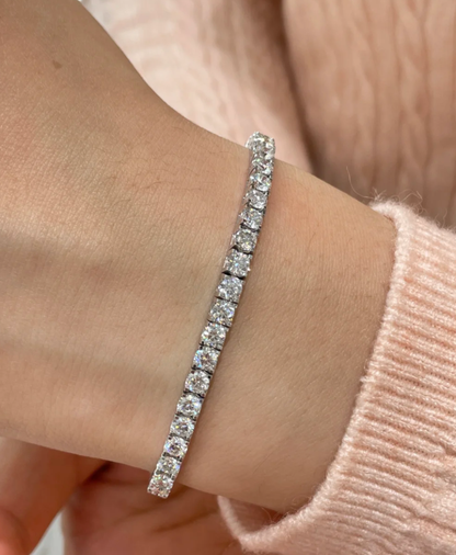 [⭐Shinejoy] クラシック・テニスブレスレット、ダイヤモンド52石